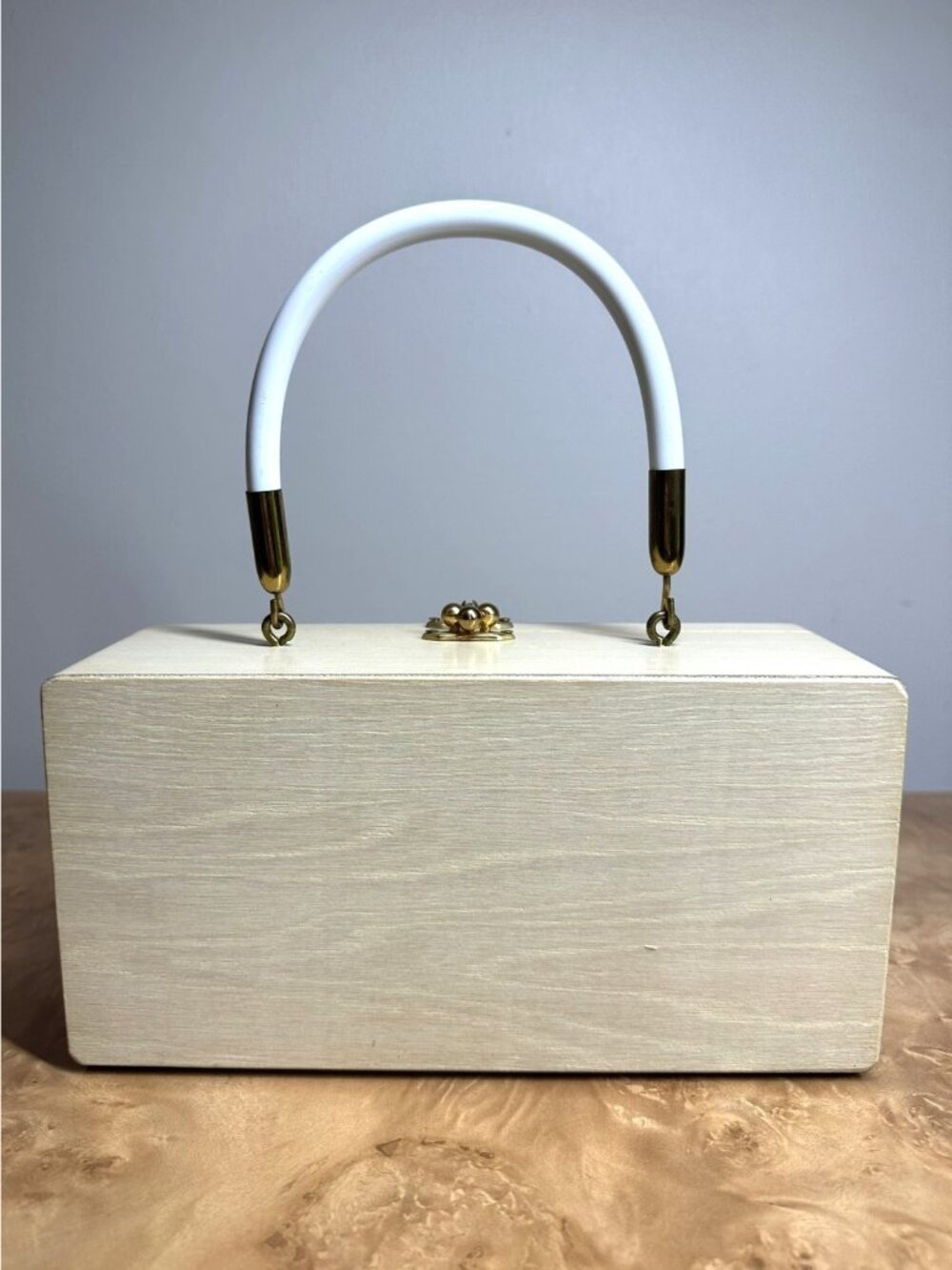 Rare Vintage Enid Collins Bird in Hand Box Bag Jeweled Wood Purse Texas EUC - Picture 6 of 13